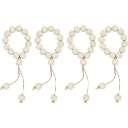 European garden handmade napkin buckle napkin ring Wooden Bead Napkin Rings