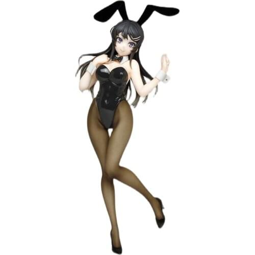 22cm Sakurajima Mai Cute Rabbit Ears Girls Rascal Does Not Dream Of Bunny Girl Sisters Dream PVC Action Figure Girls Model