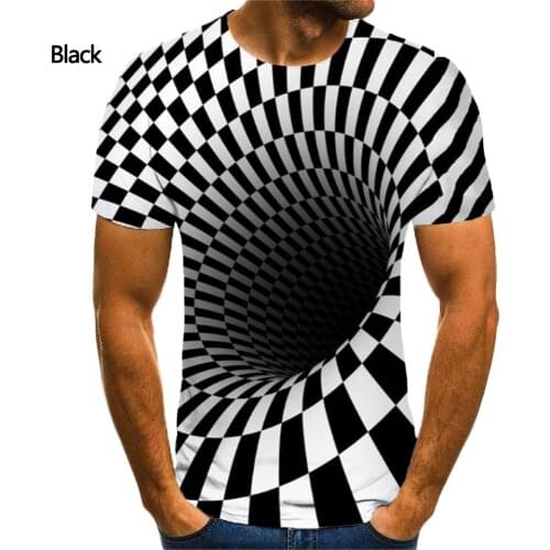 New fashion vertigo Hypnotic 3D printed T-shirt short sleeved T-shirt summer blazer for both men and women
