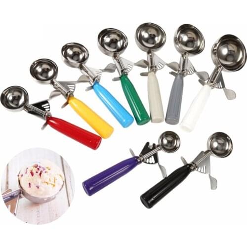 Ice Cream Tools Portable Stainless Steel Non-stick Anti-feeze Ice Cream Scoop Spoon for Home Kitchen Accessories