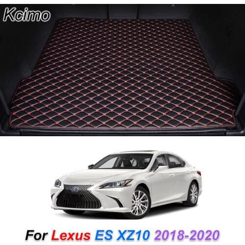 Leather Car Trunk Mat for Lexus ES XZ10 2018 2019 2020 Rear Trunk Floor Mat Tray Carpet Cargo Liner Car Accessories