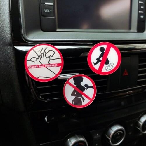 Creativity Funny No Fart Car Perfume Air Vent Clip Personality Round Card Car Accessories Interior No Breast Touching Freshener