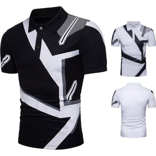 Summer Men Stitching Polyester Flat Out Of Cultivate Printing Leisure Class Cotton Blended With Short Sleeves