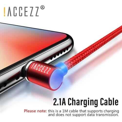 !ACCEZZ L Shape Magnetic Fast Charger Cable Lighting For iPhone XS MAX XR Micro USB Type C For Samsung S9 Magnet Charging Cables