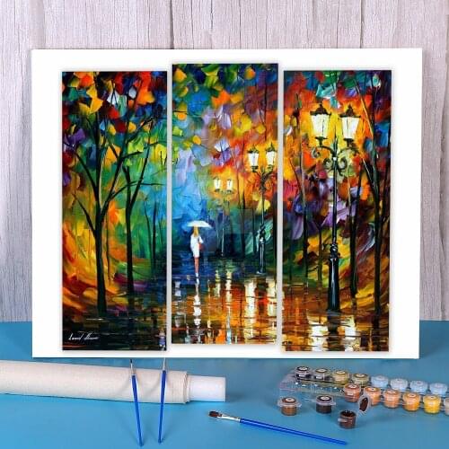 Late Stroll Set DIY Painting By Numbers Set Acrylic Paints 40*50 Picture By Numbers Photo New Design For Kids For Wholesale