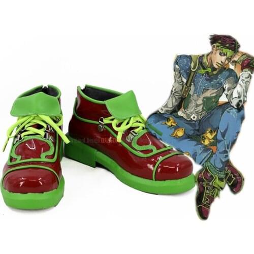 Rohan Kishibe Cosplay JOJOs Bizarre Adventure Rohan Kishibe Brown Cosplay Shoes Boots Custom Made