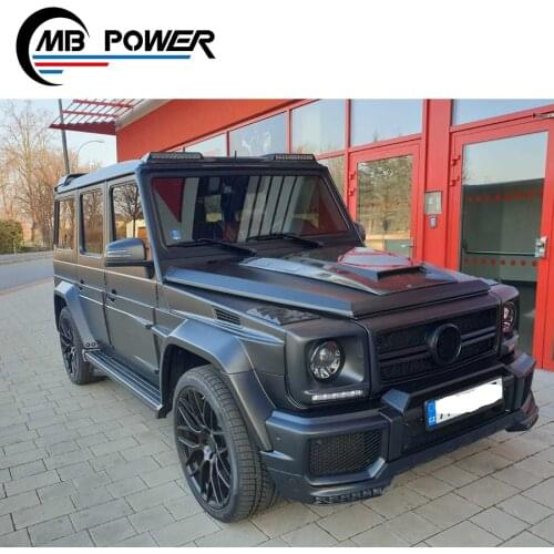 G class W463 body kit fit for W463 G63/G65 1990~2018y PU+CF material Hood Rear bumpers Over fenders