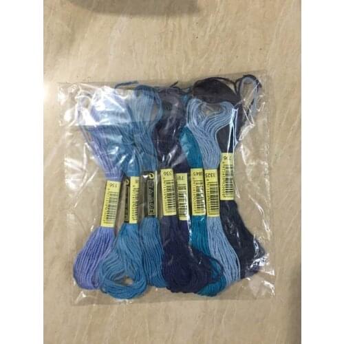 Oneroom Cross Stitch thread The Unique Style 10 Cross Stitch Cotton Embroidery Thread Floss Sewing Skeins Dofferent Gradient