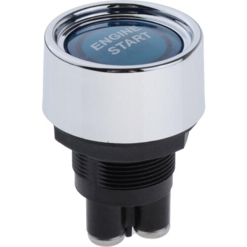 Dc 12v 50a Blue Light Switch Push Start Ignition Switch Fits for Racing Sport OFF-(ON) Momentary Switch