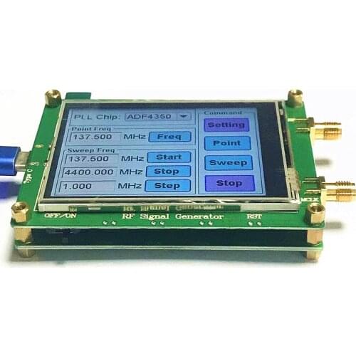 Full Touch Screen RF Signal Source 35-4400M ADF4350 ADF4351 Point Frequency Sweep PC Controllable