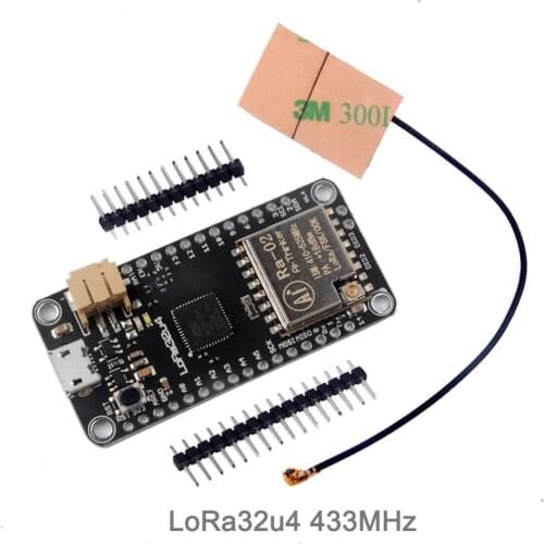 RCmall LoRa32u4 LORA Module 433MHZ RA02 RA-02 Long Range Development Board IOT with Antenna for Arduino DIY0031+FZ2631B