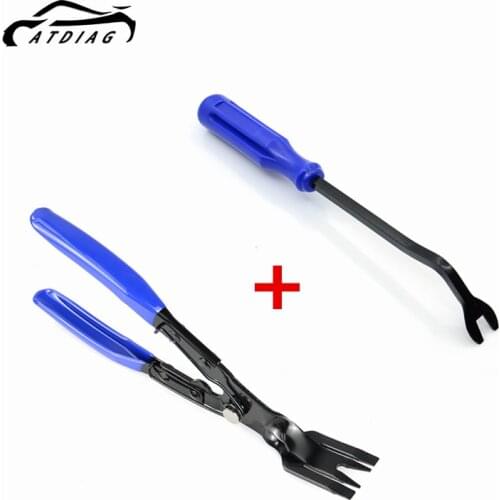 Remover Removal Puller Pry Tool Car Door Panel Trim Upholstery Retaining Tweezer Clip Plier Tool Hand Tool
