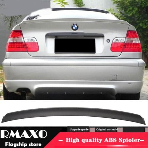 For E46 Spoiler 98-06 BMW E46 BMW 3 Series 318 320 323 325 328 Spoiler ABS plastic Material Car Rear Wing Color Rear Spoiler