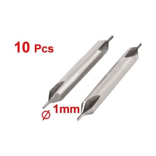Best Promotion Wholesale Price 10Pcs 1mm 60 Degree Double End HSS Center Drill Countersink Bit Lathe Mill Tool