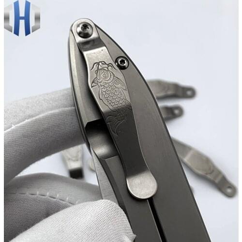 Koi 812 Back Clip Titanium Titanium Alloy Back Clip 901 Accessories Knife Clip 902 Back Clip Accessories EDC Tools