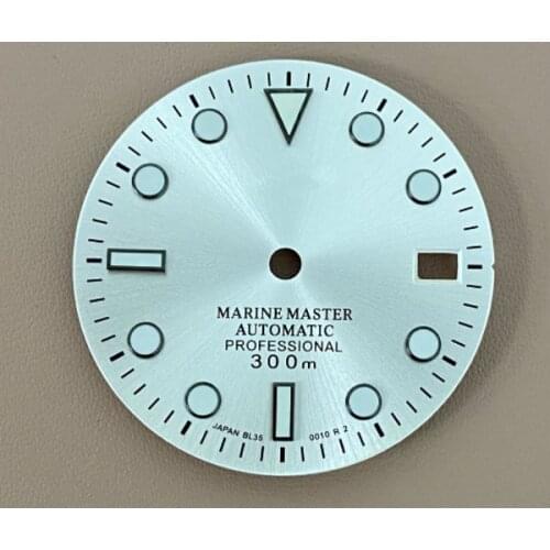 29mm Green Luminous Watch Dial for NH35 Movement with S Logo