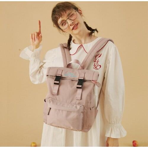 Women Canvas Backpacks Candy Color Waterproof School Bags for Teenagers Girls Big Cute Laptop Backpack Patchwork Kawaii Backpack