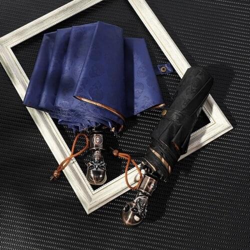 Umbrella Creative umbrella magic bow skull head full-automatic umbrella anti ultraviolet sunny umbrella fashion folding umbrella