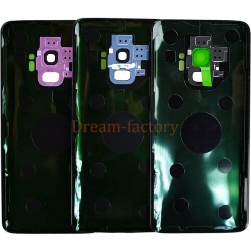 100PCS Battery Door Back Glass Housing Cover with AdhesiveCamera Lens for Samsung Galaxy S9 Plus G960 G965