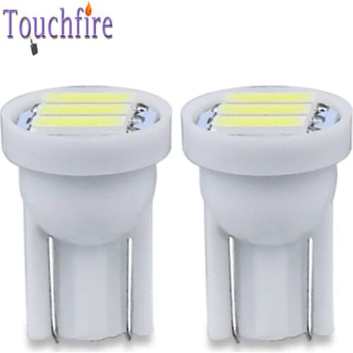 200PCS T10 194 168 W5W 7020 3SMD Parking Dome Side Marker Reading Interior Dome Plate Light Auto Lamp 12V White Wholesale