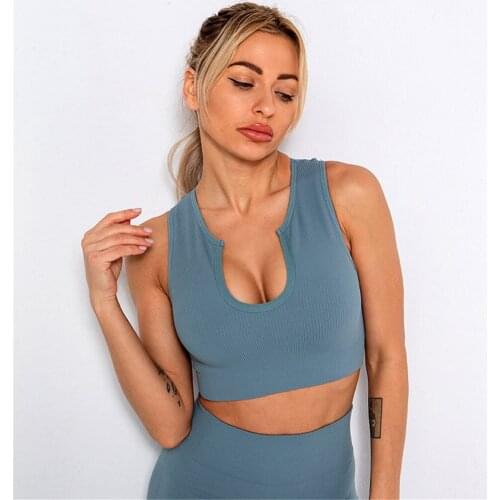 Seamless Workout Sets for Women Ribbed Sport Bra High Waist Running Shorts Gym 2 Piece Yoga Sets Crop Tank Yoga Leggings Suits