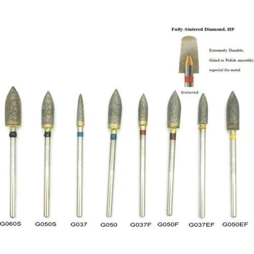 1Pc Dental Polisher Fully Sintered Diamond Burs Dental Lab Tool Trimming Drill For Metal and Jewellery