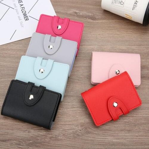 1PCS Fashion PU Mens and Womens Business Card Holder Credit Card Holder ID Card Bag Mens ID Card Bank Card Holder Storage Box