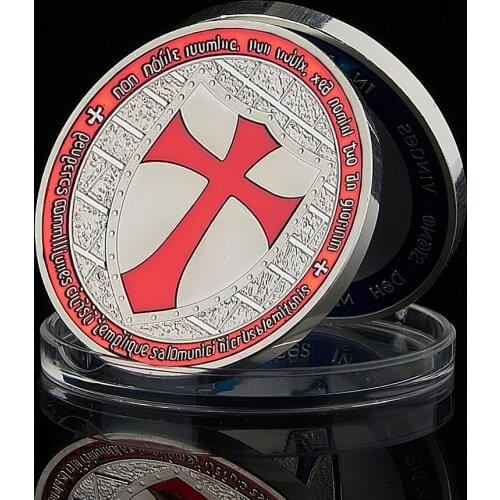 Ancient Belief Catholic Paladin Knight Templar Crusader Freemason Commemorative Coin Collectibles Religious Souvenir Gifts
