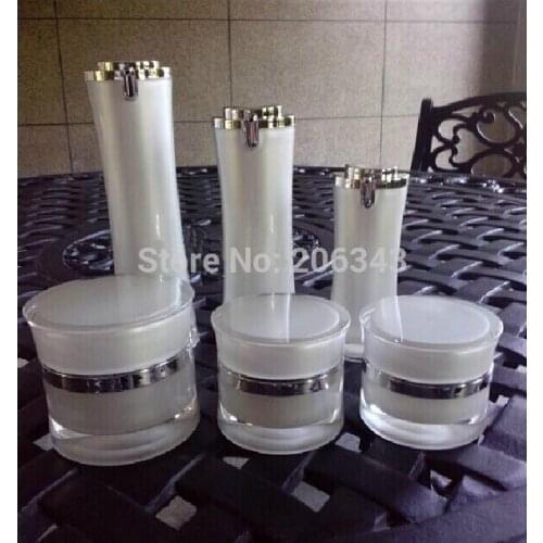 50G pearl white acrylic cream bottle ,cosmetic container,,cream jar,Cosmetic Jar,Cosmetic Packaging