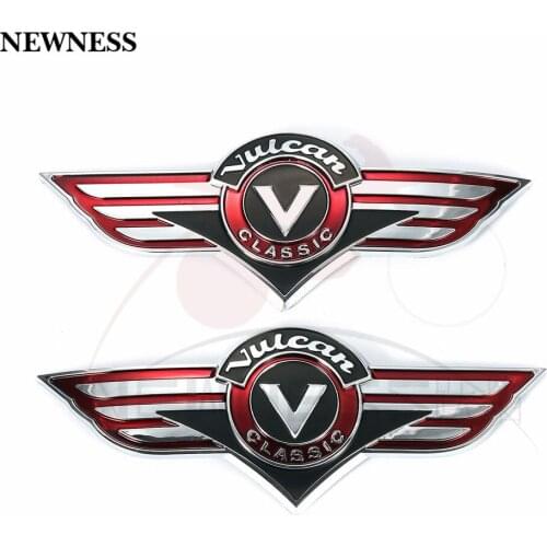 Chrome ABS 3D Fuel Gas Tank Badge Emblem Decal Sticker For Kawasaki Vulcan Bikes