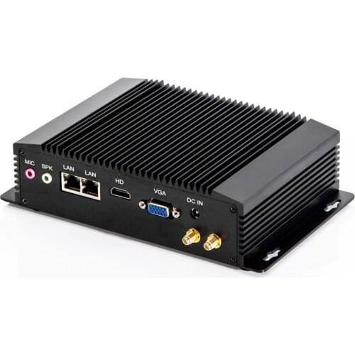 Intel Quad Core J1900 Fanless Mini PC support SIM 2*COM RS232 or Dual LAN Industrial HTPC windows 10 linux Parallel PC