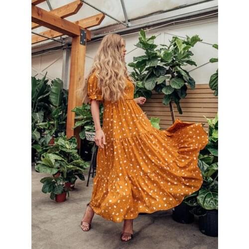 JUNGLiZY Summer Dresses With Sleeves
