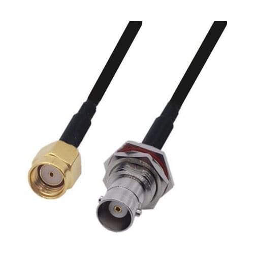 RG58 Cable RP-SMA Male to BNC Female Bulkhead Connector WiFi Antenna Extension Pigtail jumper cable