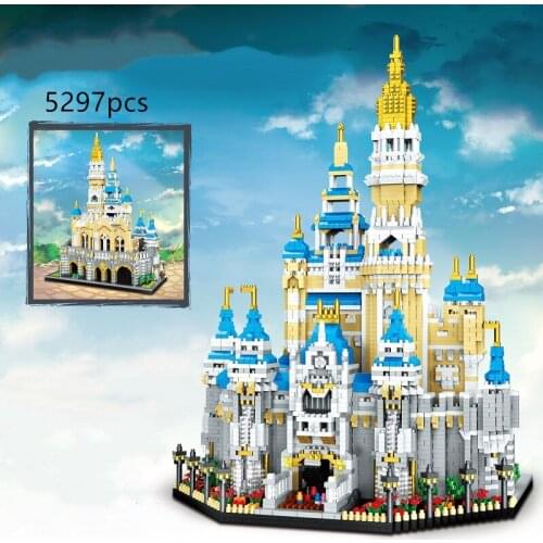 Disney Castle Building Block Toy Masonry Girl Building Block Toy Birthday Gift Boy Toy