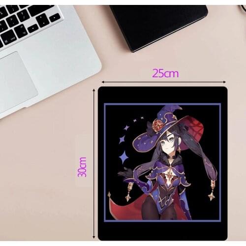 Anime Game Mona Genshin Impact Gaming Mouse Pad Non-Slip M Mouse Mats Rubber Gamer Computer Laptop Pad Keyboard Pad Accessories