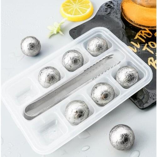 Homir 1pc/4pcs/6pcs/8Pcs Stainless Steel Ice Cubes, Reusable Chilling Stones For Whiskey Wine, wine accessories