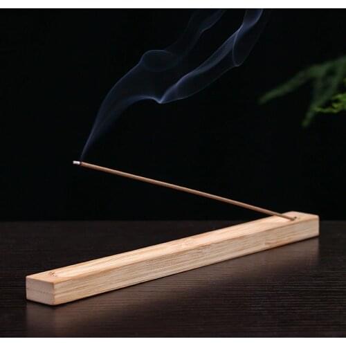 T Bamboo Incense Burner for Indian Incense Sticks 22.5cm Zen Incense Base for Living Room Scent Buddhist Supplies 1pc