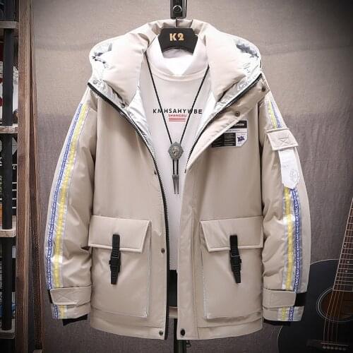 M-3XL Size 2020 New fashion men jacket medium style cotton men coats thick loose size hoodie super warm men winter long parker