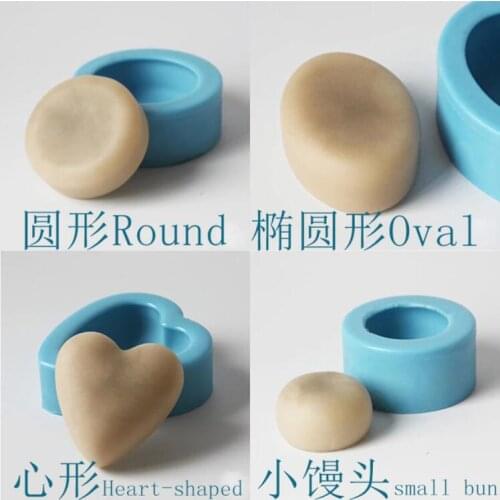 Small Bun Heart-shaped Round oval shape Childrens soap molds Silicone Soap Mold DIY Craft Handmade Silicone mini Soap Mould