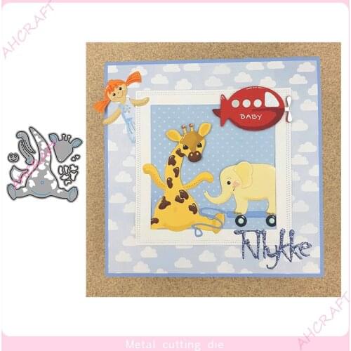 Baby Giraffe Metal Cutting Dies for DIY Scrapbooking Photo Album Decorative Embossing PaperCard Crafts Die2021