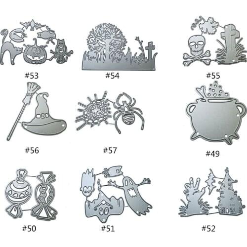 Halloween Metal Cutting Dies Stencil DIY Scrapbooking Album Paper Card Template Mold Embossing Decoration