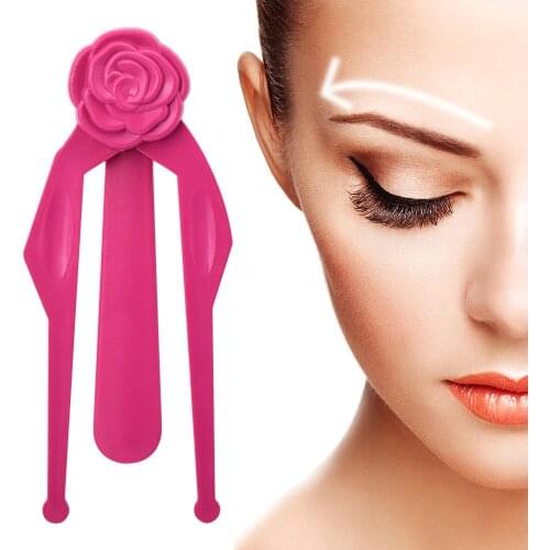 Reusable Permanent Makeup Symmetrical Measuring Plastic Eyebrow Template Foldable DIY Ruler Shape Make Up Tools Accessories