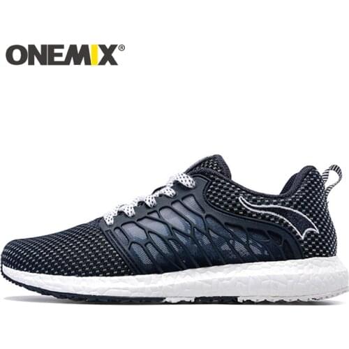 ONEMIX 2019 Men Casual Shoes Breathable Lightweight Running Sneaker Shock Absorption Jogging Shoes Male Tennis Training Footwear