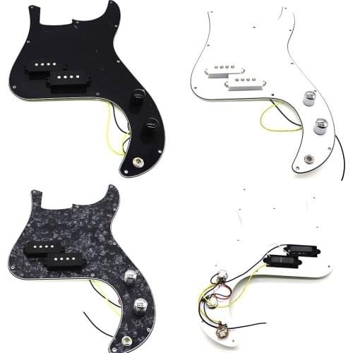 P Bass Prewired Loaded Pickguard for Precision Bass Guitar 3 Ply PB Black White Black Pearl 3 Colors