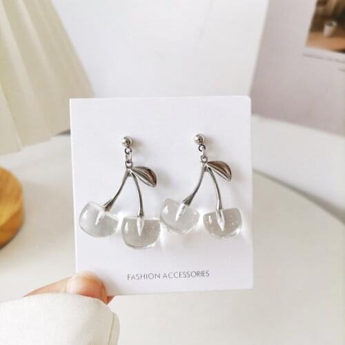 Sweet cool cherry shape personality design temperament new earrings