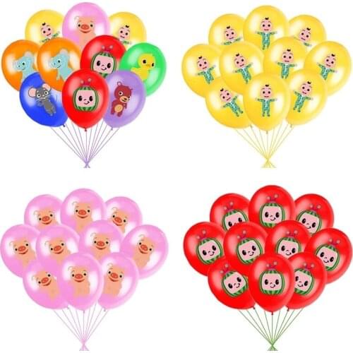 Cocomelon Series Mixed Latex Balloon Children Theme Party Decoration Balloons Boy Girl Birthday Party Decoration Balloons