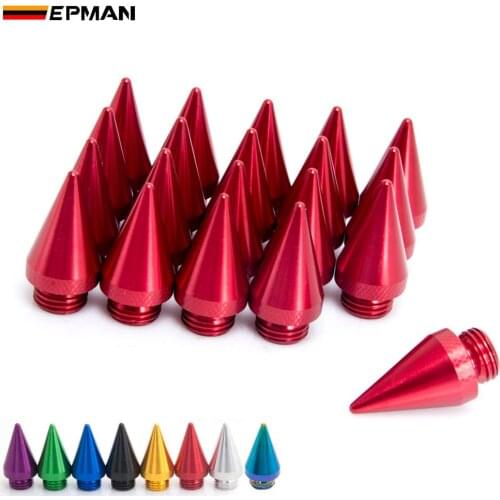 20PCS Universal Aluminium Extened Tuner Spikes Spear tip For Wheels Rims Lug Nuts Jdm Racing EP-NSPK01JJ