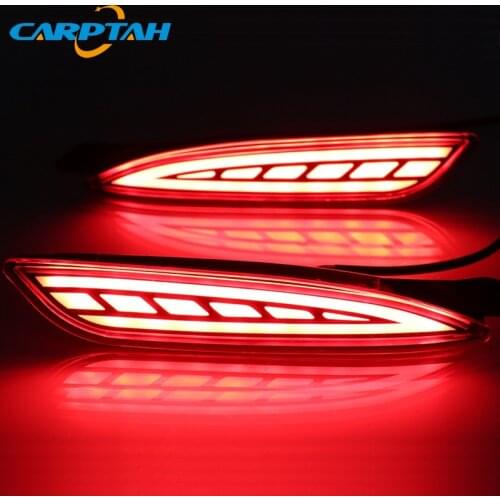 2PCS For Mazda 6 Mazda6 Atenza 2019 2020 LED Rear Fog Lamp Car LED Bumper Light Brake Light with Turn Signal Indicator Reflector