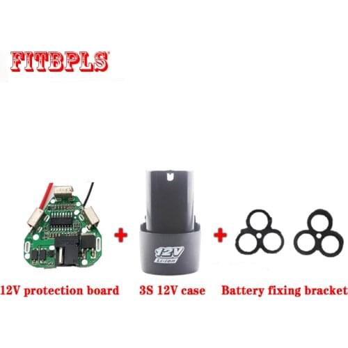 3S 12V DC Electric Tools Hand Lithium Drill Power Li-ion Battery Protection Board BMS 20A Circuit 18650 Pack Case Shell Bracke