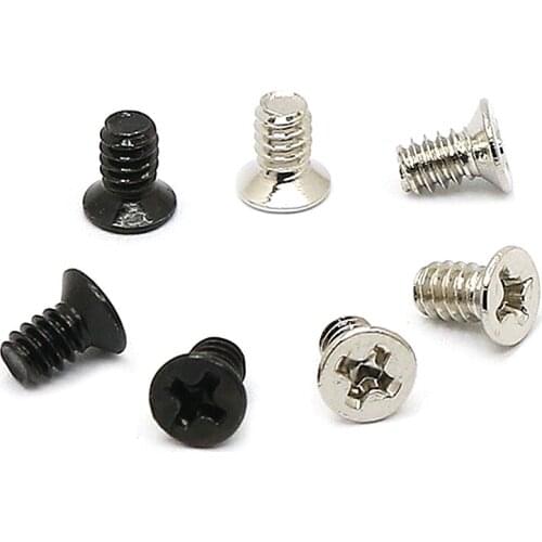 6#-32 UNC SSD PC storage laptop counter sunk falt screw black silver electronic DIY computer host fan fastening Audio